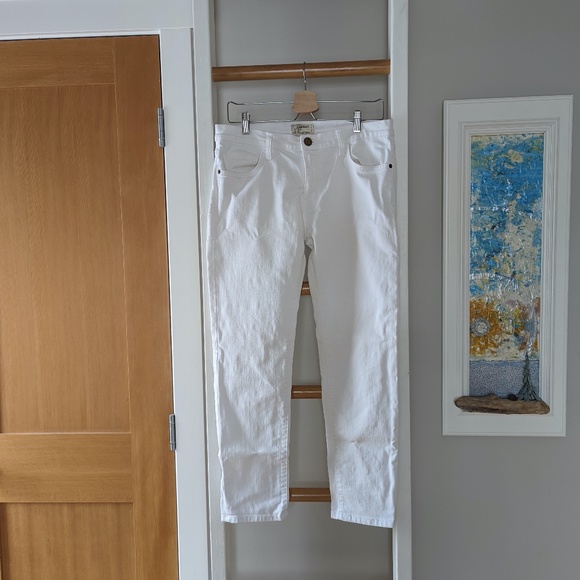 Current/Elliott The Fling Relaxed Fit White Jeans - Picture 1 of 9